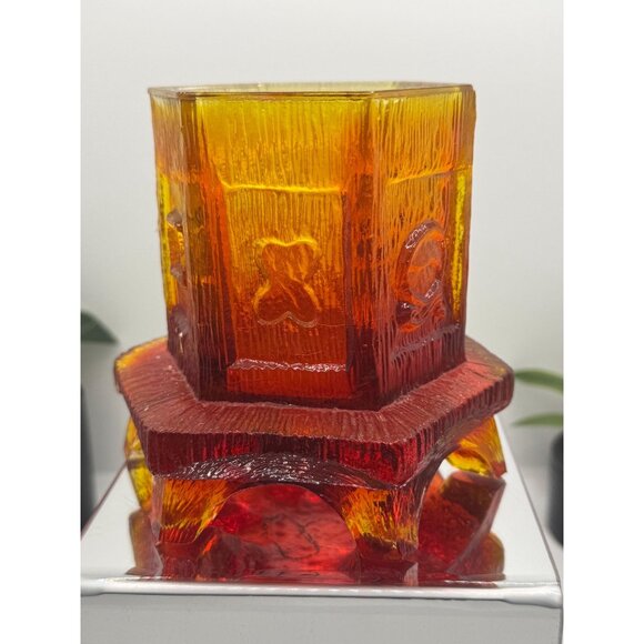 Amberina Pagoda Fairy Lamp Bottom Only - Picture 6 of 8